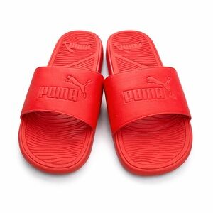 Puma Vibrant Red Slide Sandals